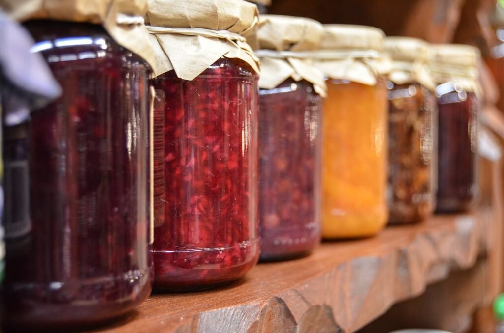 mason jars filled with homemade jar from your homestead