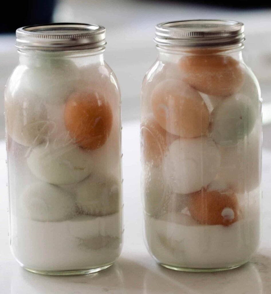 water glassing eggs