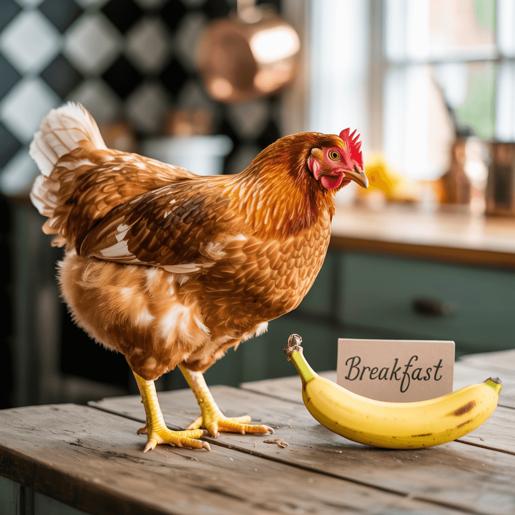 can chickens eat bananas for breakfast
